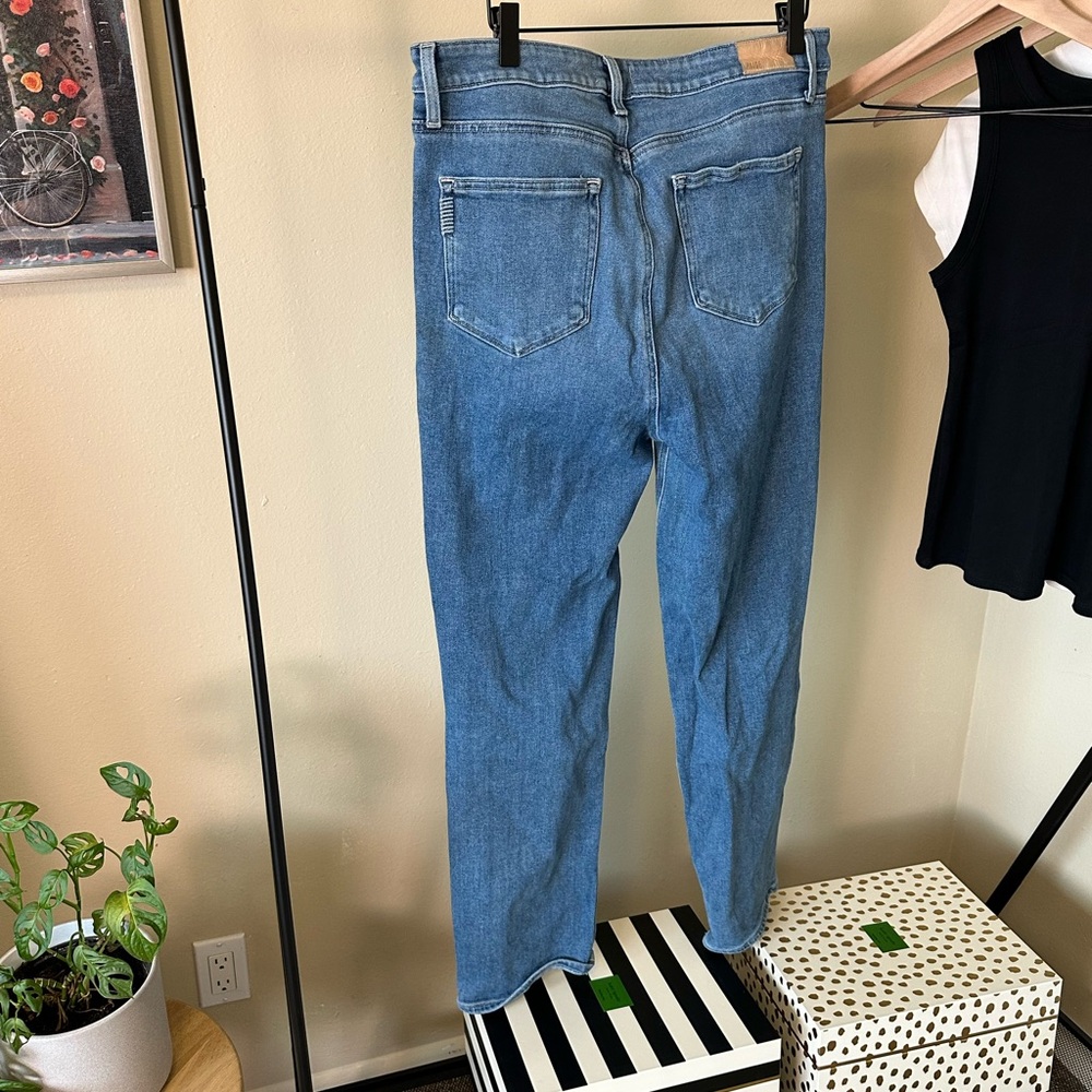 PAIGE Denim Stella Straight Jeans Distressed Size 33 - Picture 3 of 14